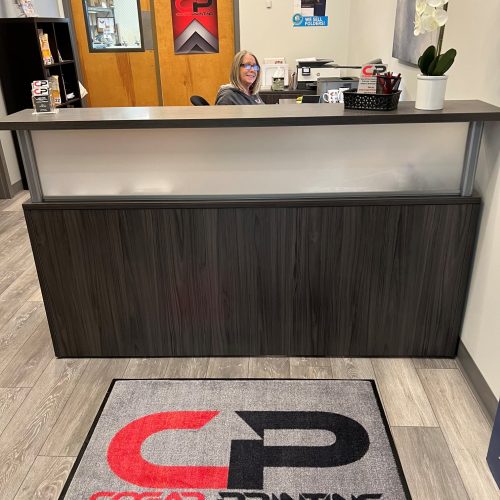 Cogar Printing's Customer Service Desk. We provide printing services to small businesses, large businesses, and single person entrepreneurs.